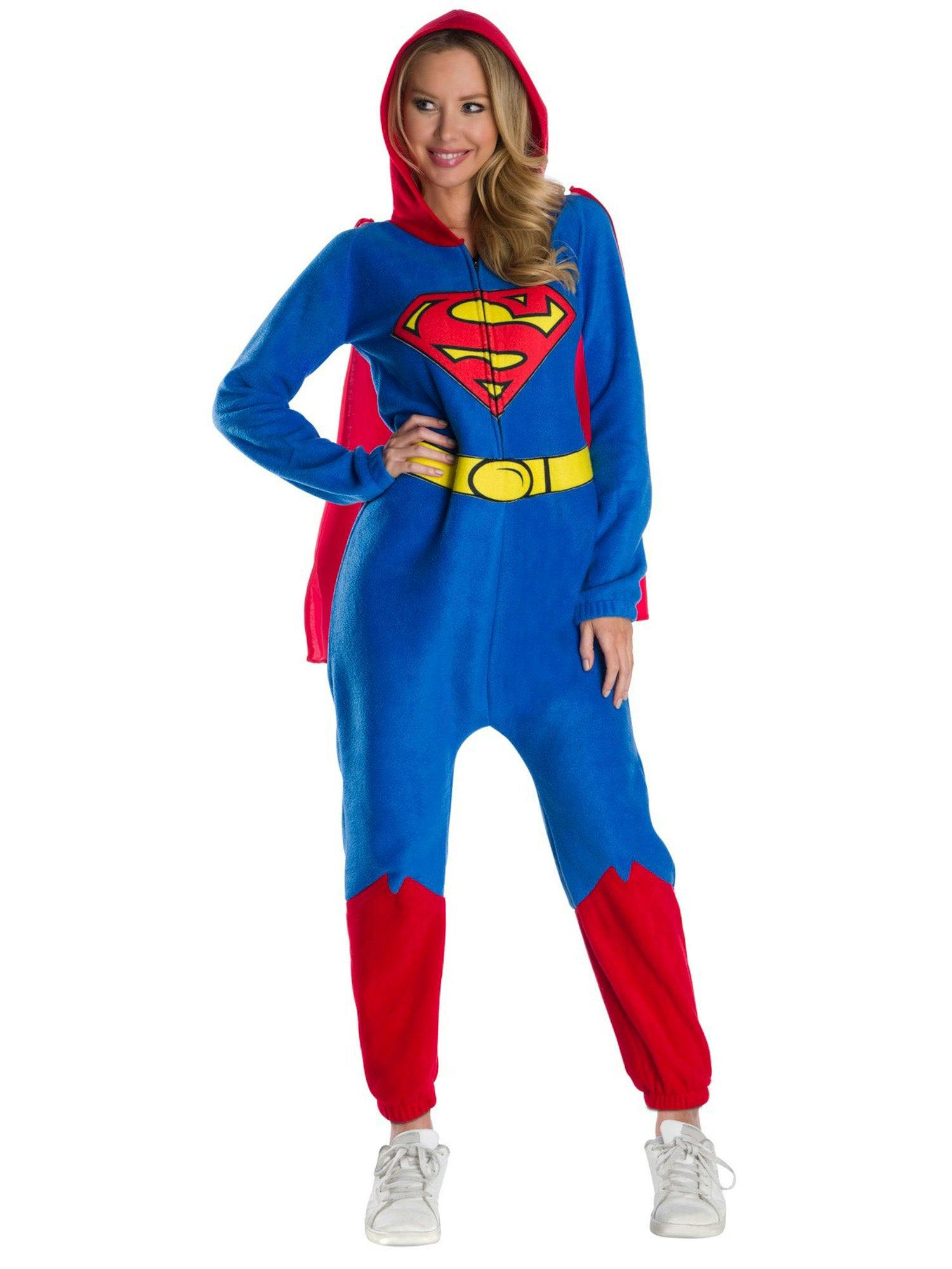 Women's DC Super Hero Superman Zipsters Costume
