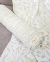 Willow Cotton Muslin Swaddle Blanket Set (Leaf, Set of 2)