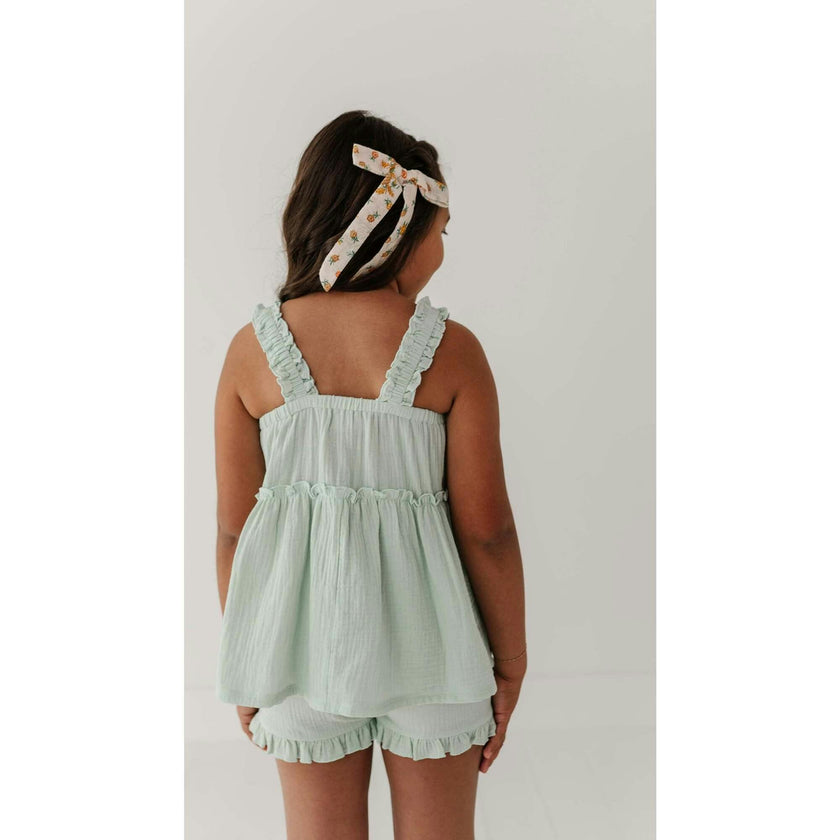 Ruffle Gauze Tank