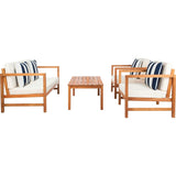 Montez 4-Piece Outdoor Set with Accent Pillows