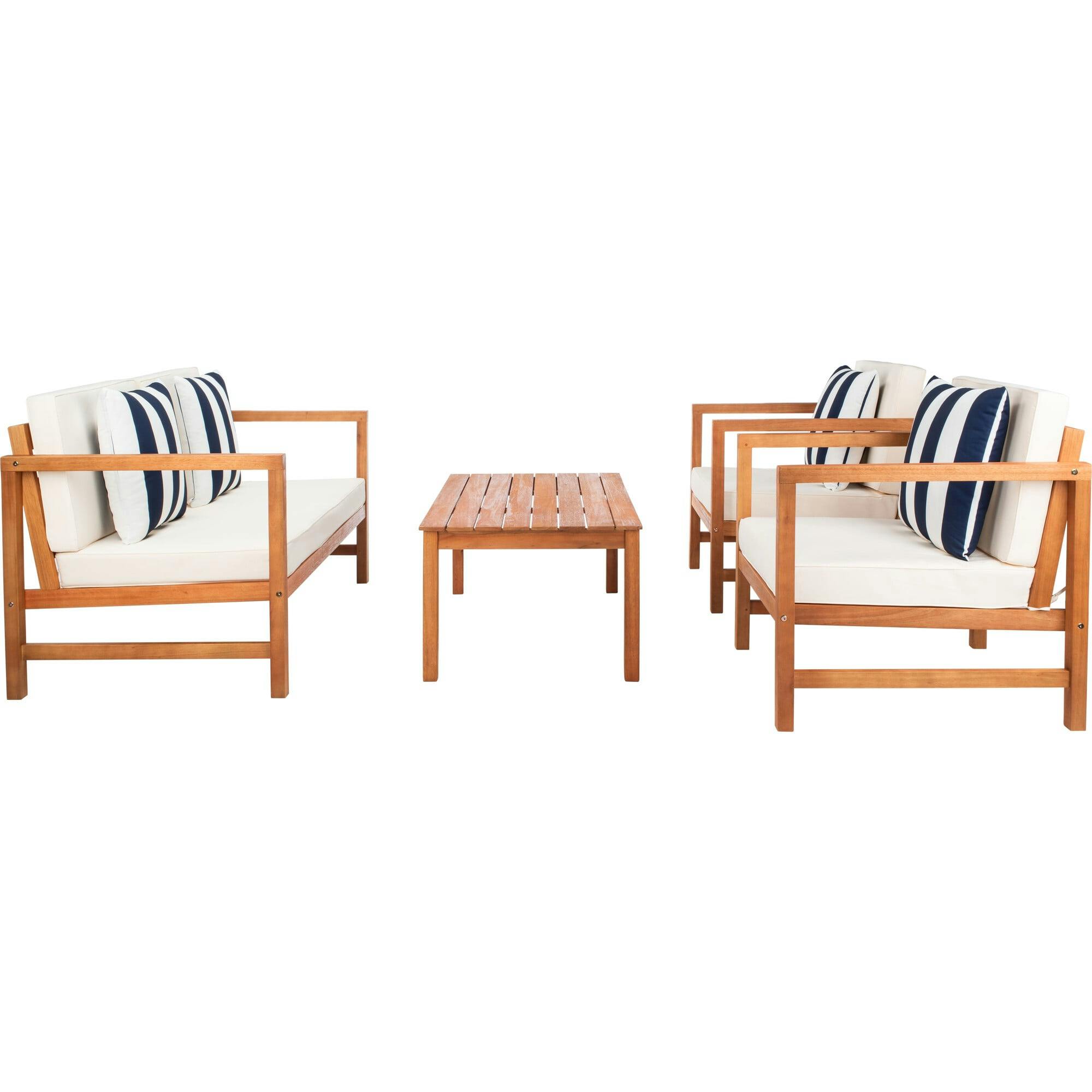 Montez 4-Piece Outdoor Set with Accent Pillows