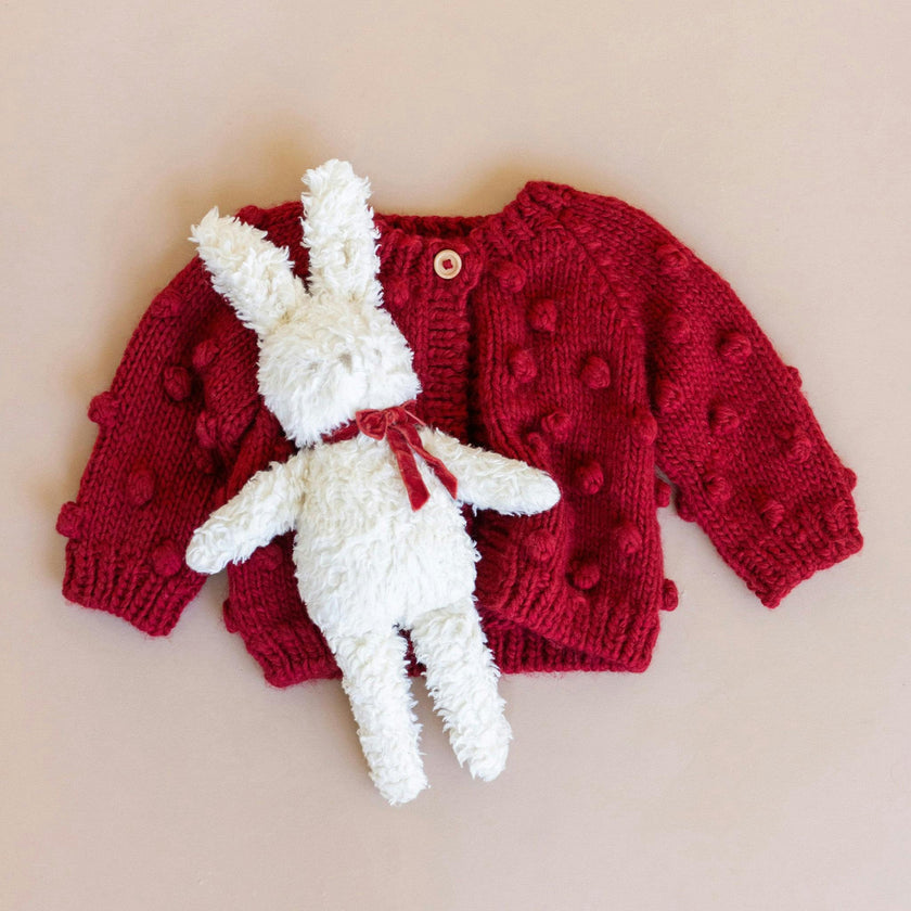 Popcorn Cardigan, Red
