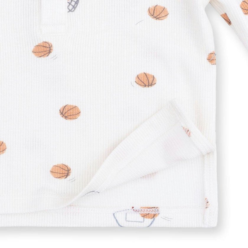 Mini Basketballs - Long Sleeve Henley Play Set