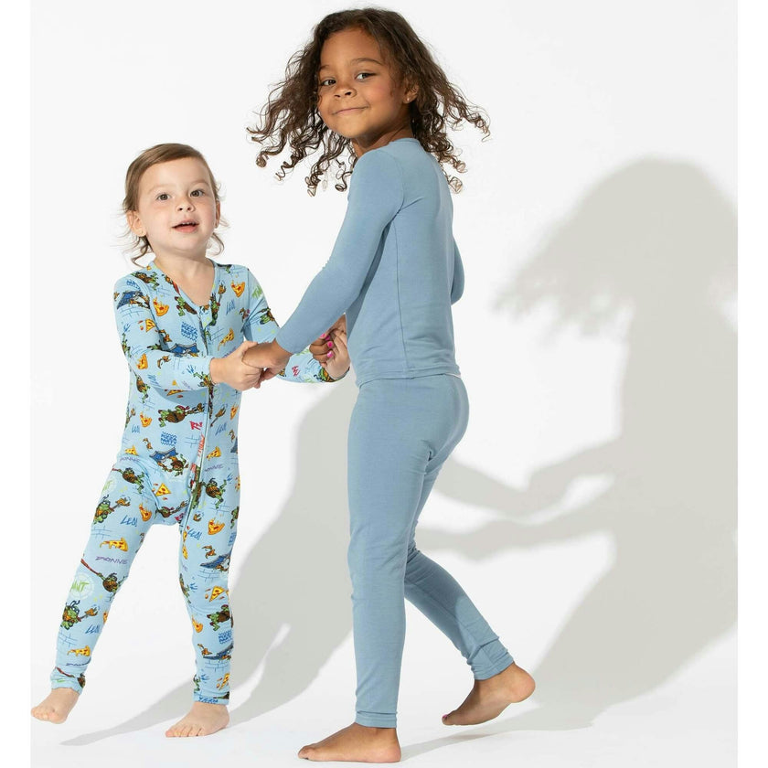 Oasis Teal Bamboo Kids Pajamas