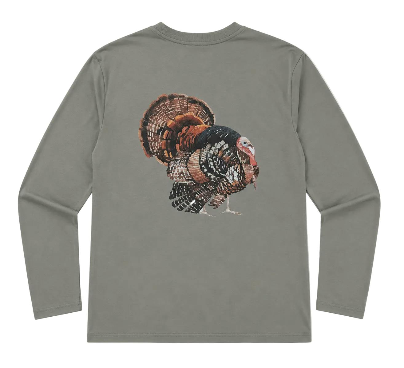 Mayfly Bamboo Long Sleeve Tee - Brown Gobbler