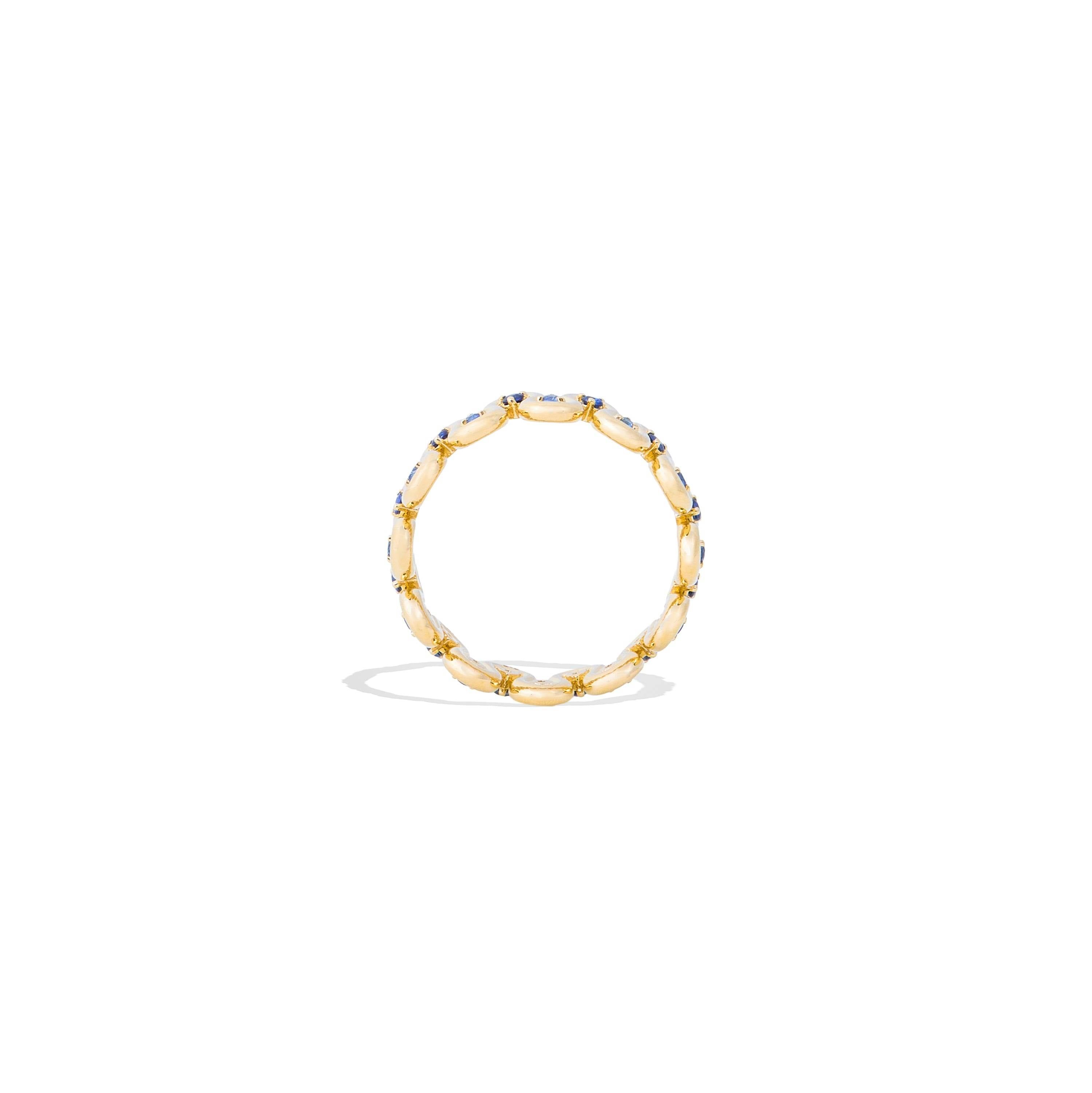Found Squiggle Ring - Blue Sapphire