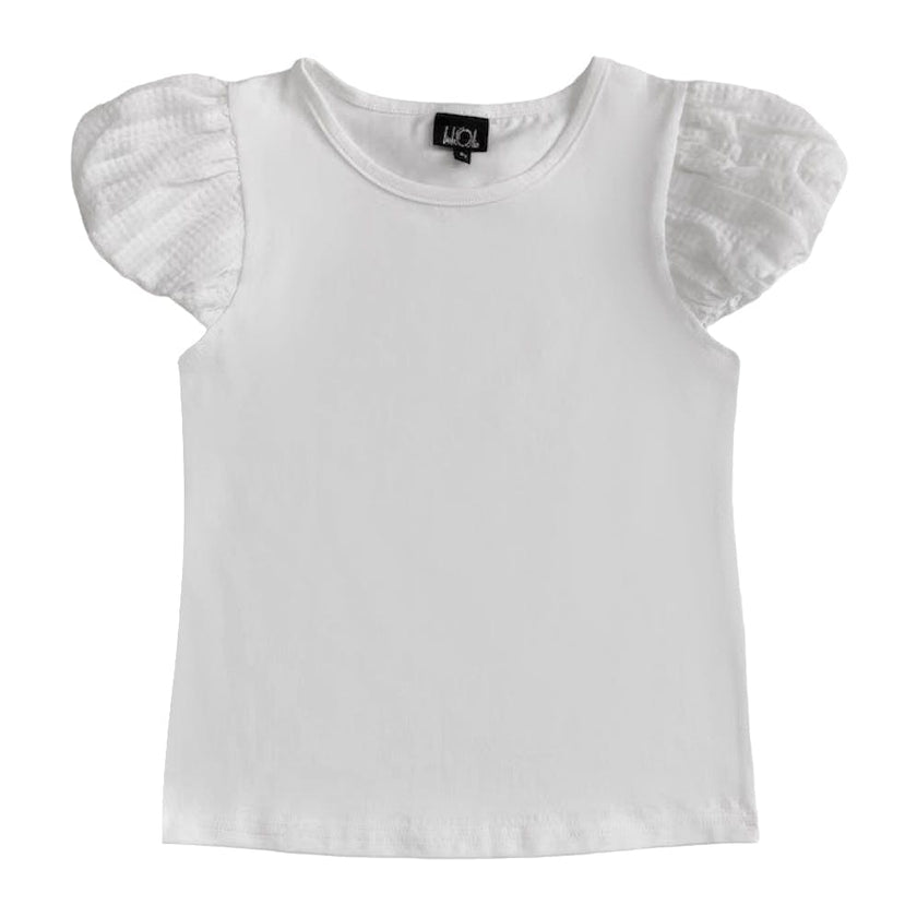 White Puff Sleeve Top