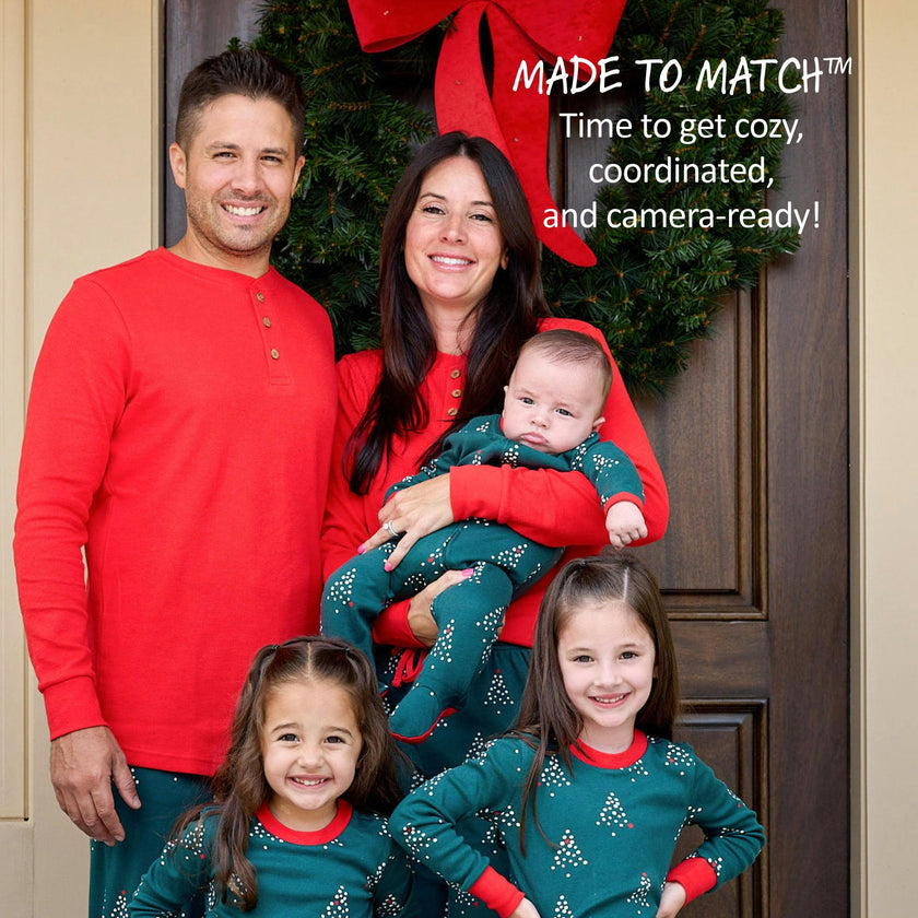 Matching Family Jammies Christmas Pajamas - Snowball Trees