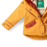 Gold Recycled Waterproof 3 in 1 Coat, Gold