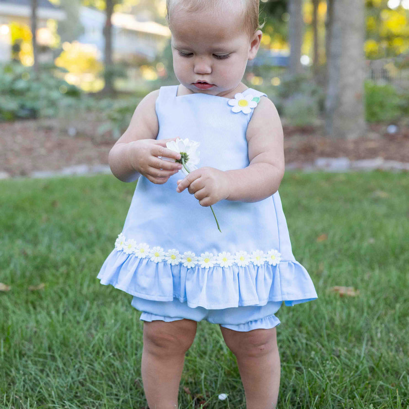 Pique Dress & Bloomer with Daisies
