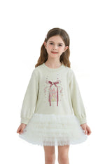 Mist Ruffle Ribbon Dress