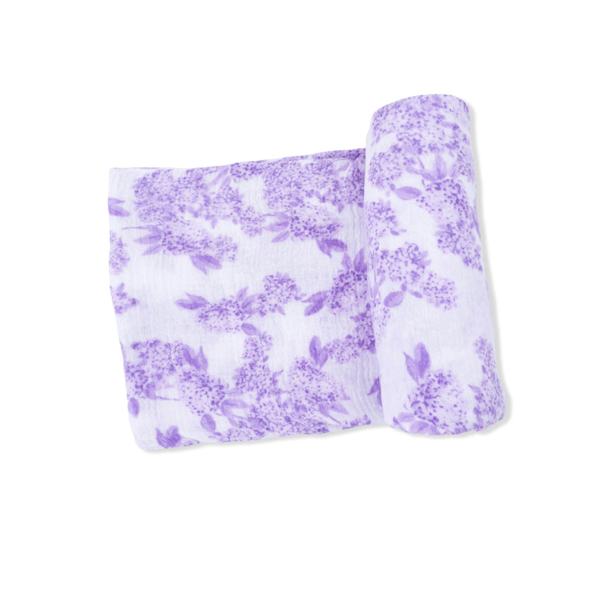 Lilac Floral - Swaddle Blanket
