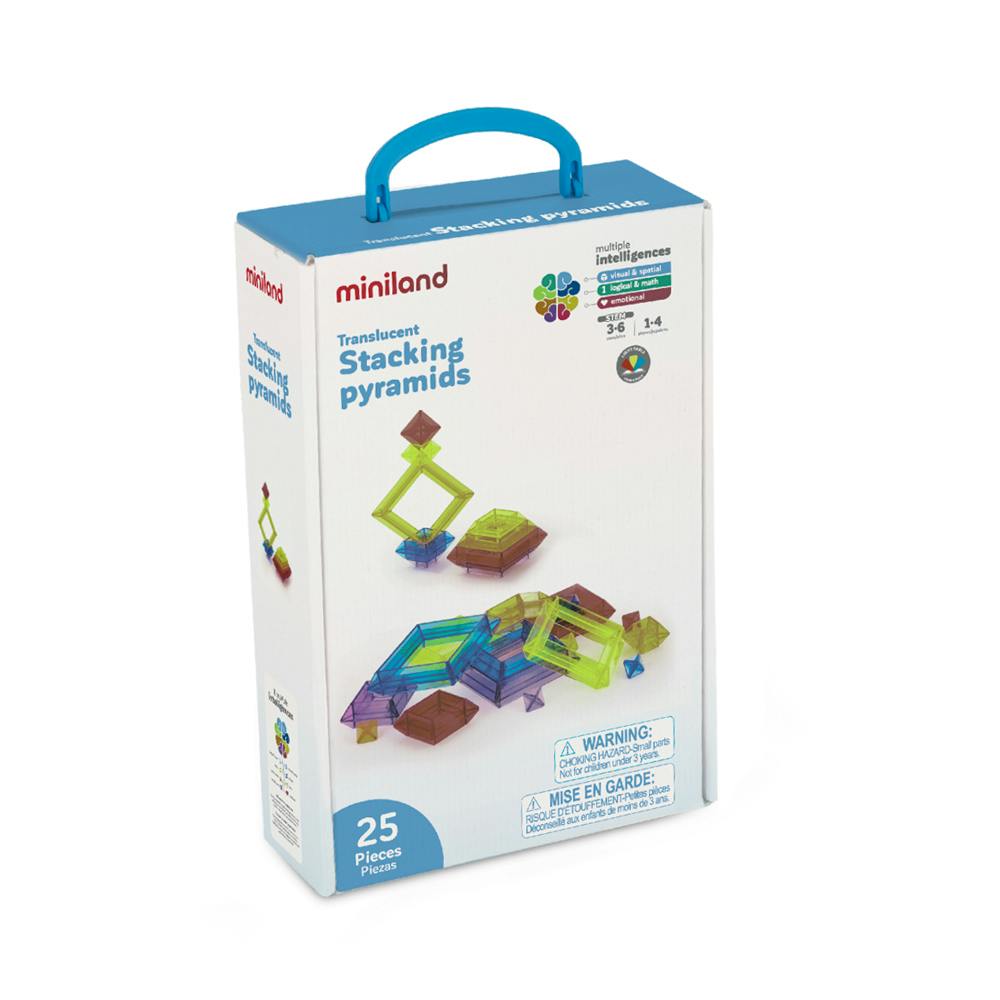 Translucent Stacking Pyramids 25 pcs