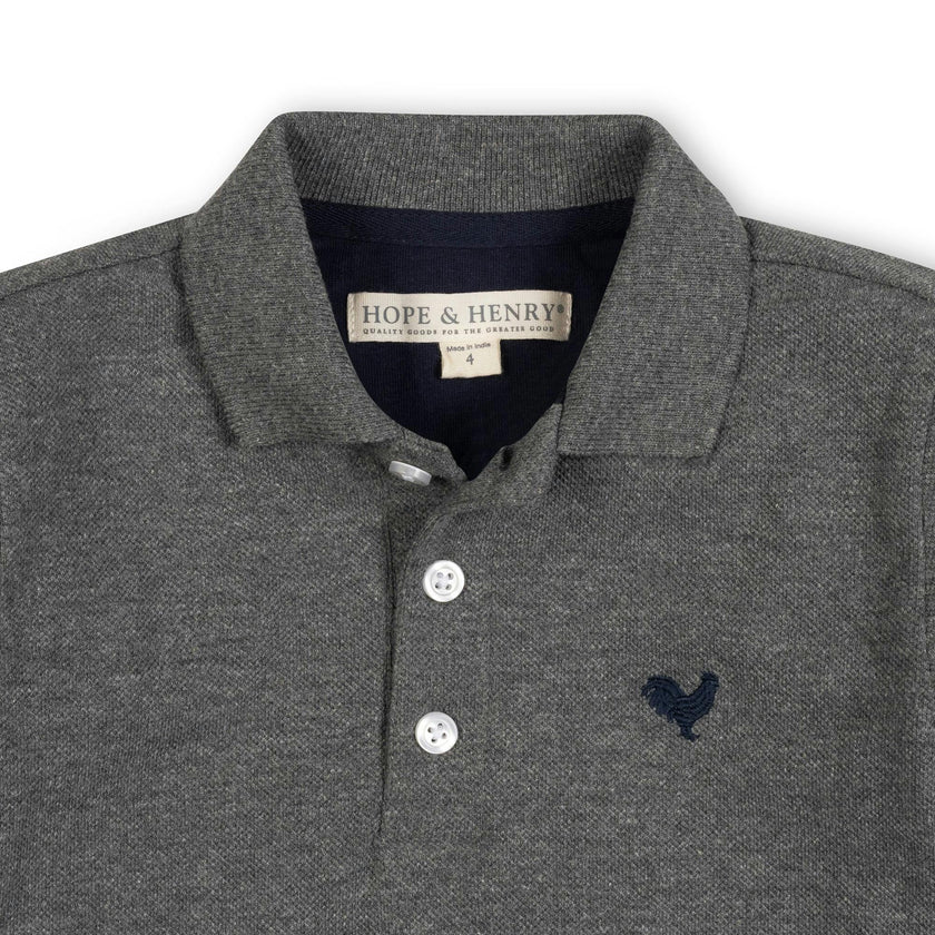 Organic Long Sleeve Pique Polo