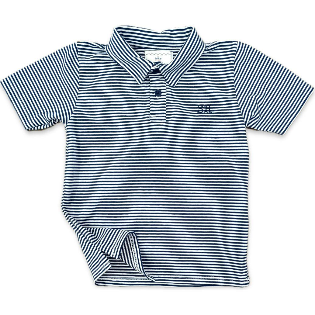 Banks Polo in Navy Stripe