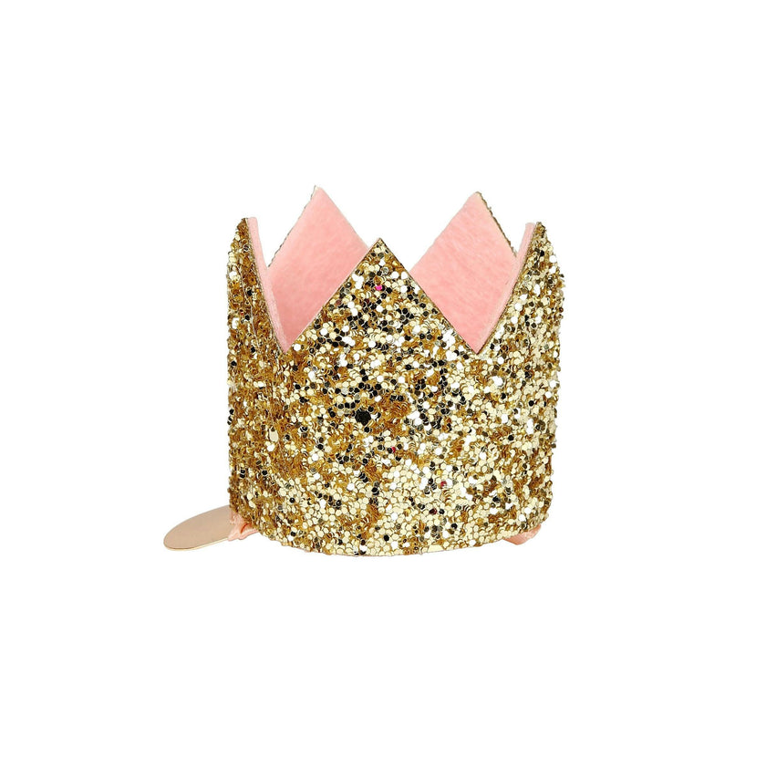 Mini Glittered Crown Hair Clip