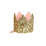 Mini Glittered Crown Hair Clip