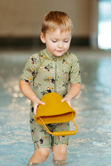 Zipper Shortall Swimsuit