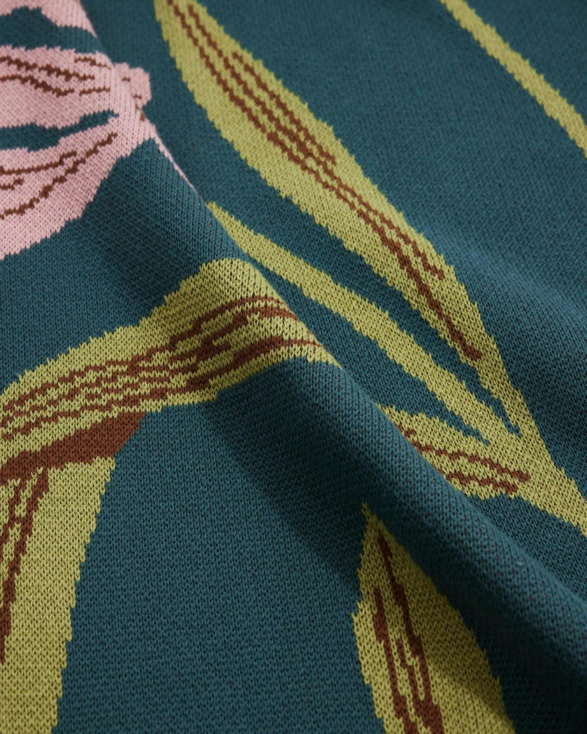 Flora Vision Knit Blanket