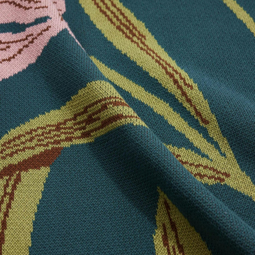 Flora Vision Knit Blanket