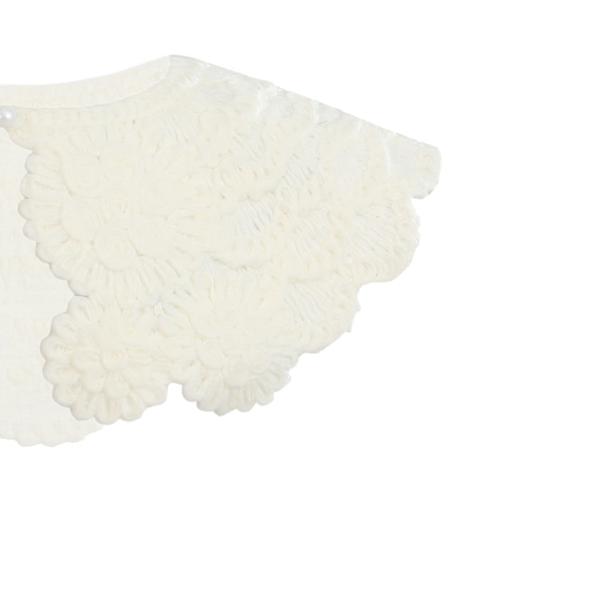 White Floral Lace Stole