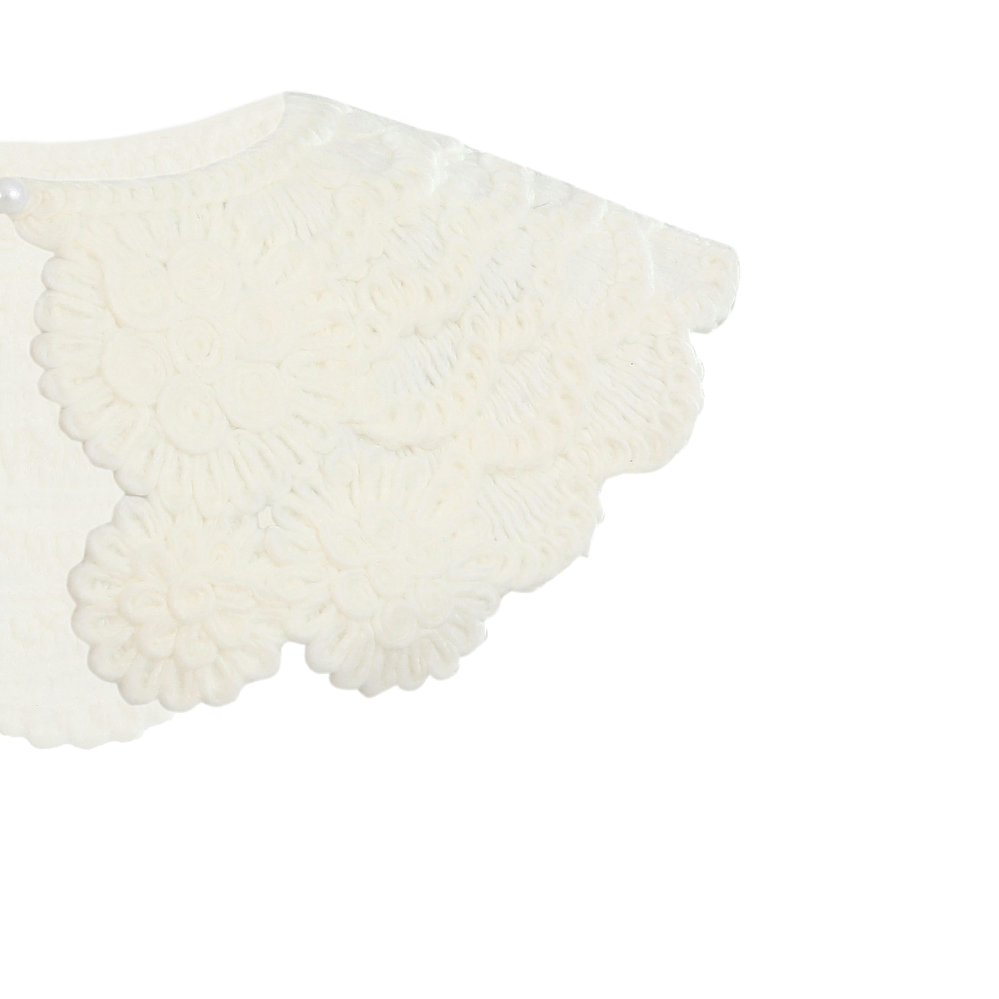 White Floral Lace Stole