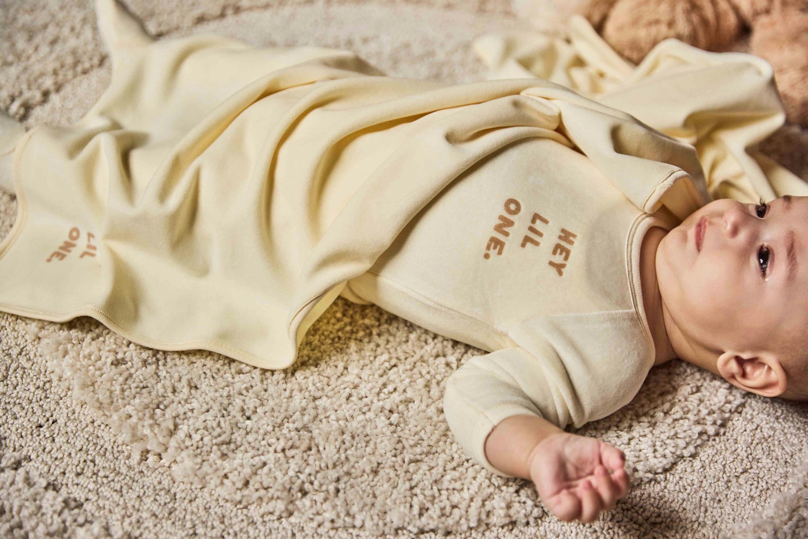 Velour Hey Lil One Footie