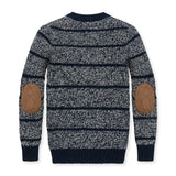 Organic Sweater Henley with Elbow Patches