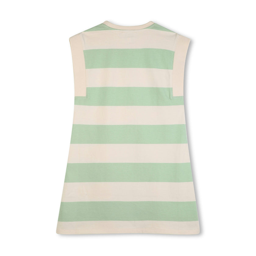 Light Green & Beige Kenzo Striped Dress