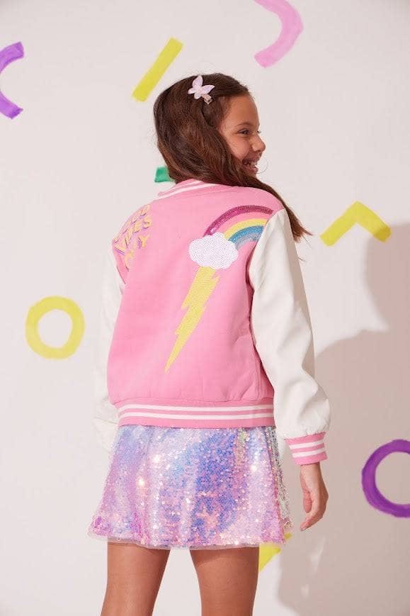 Good Vibes Varsity Bomber Jacket