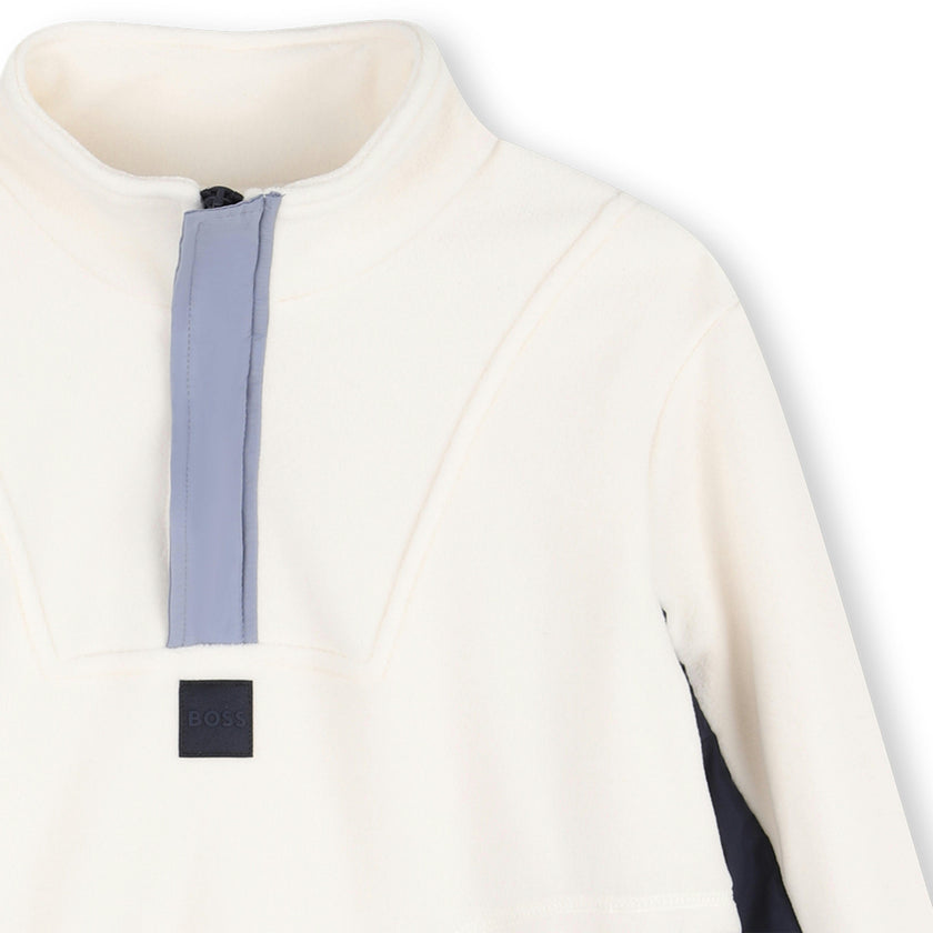 Ivory High-Neck Sweatshirt