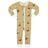 Gold Organic Cotton Zipper Pajama