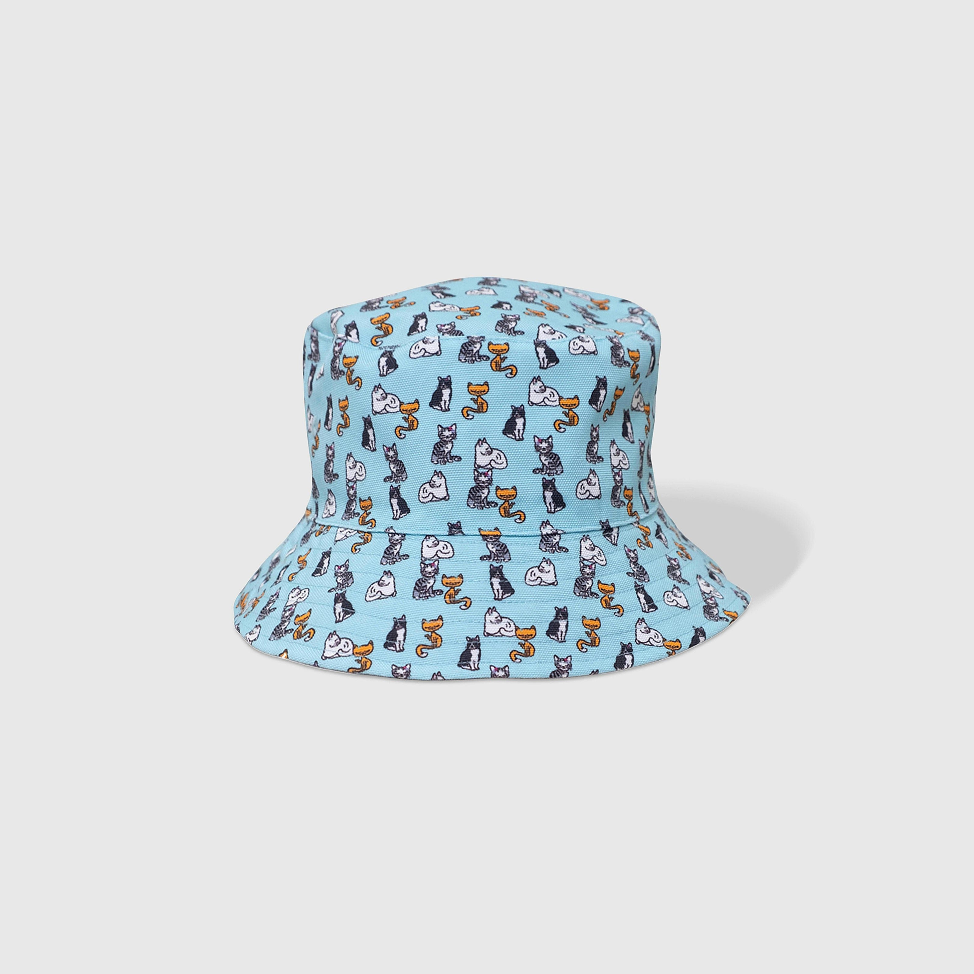 Reversible Bucket Hat – Pals in Print Collection: Sweet Cats