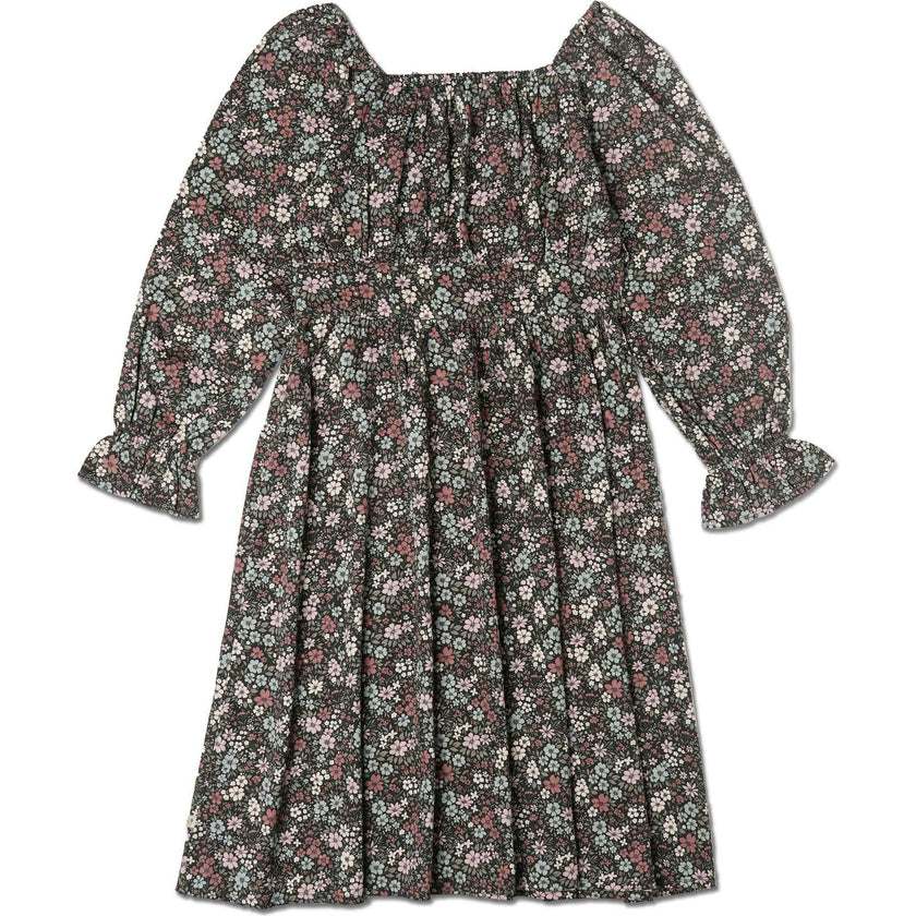 Organic Long Sleeve Ruffle Dress