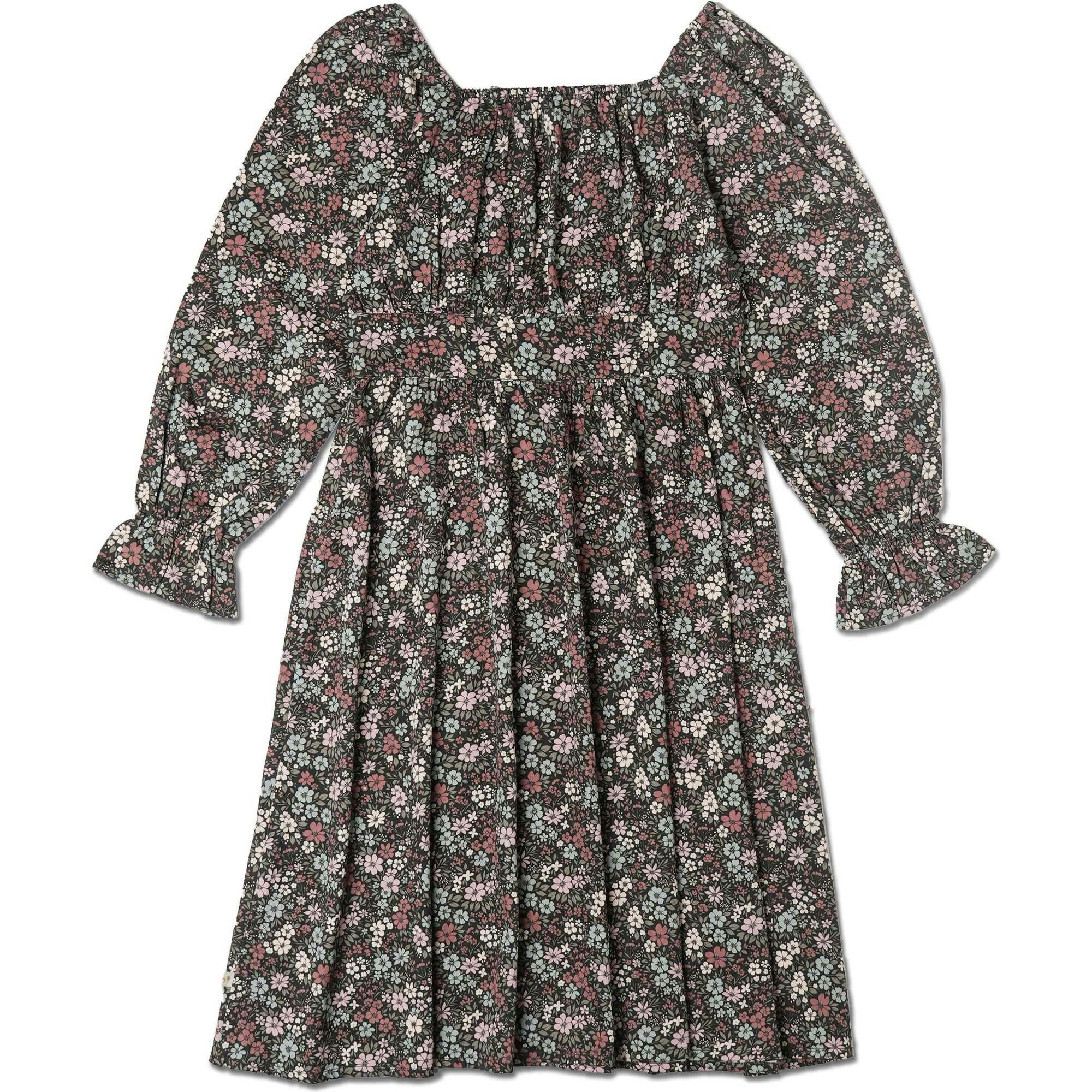 Organic Long Sleeve Ruffle Dress