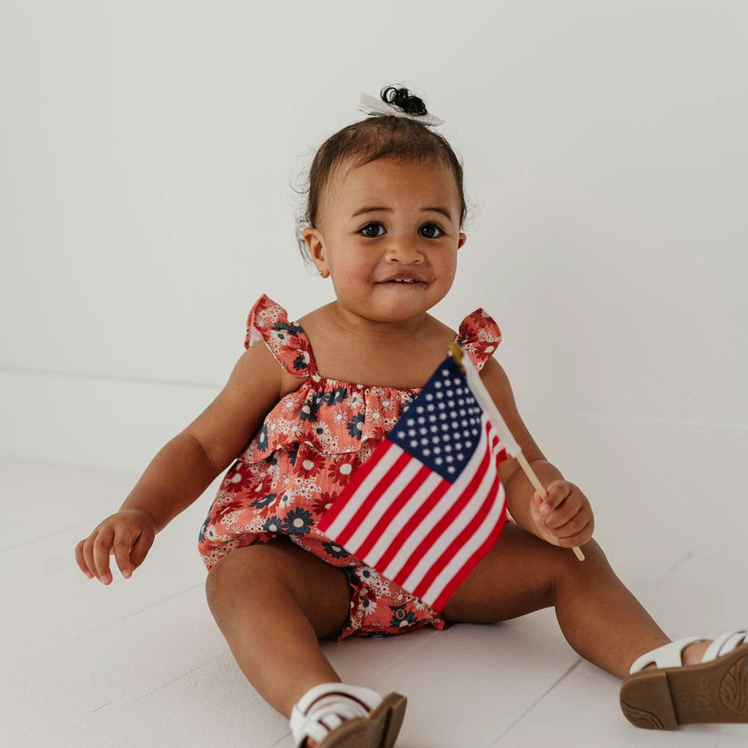Baby Girl's Gauze Bubble Romper