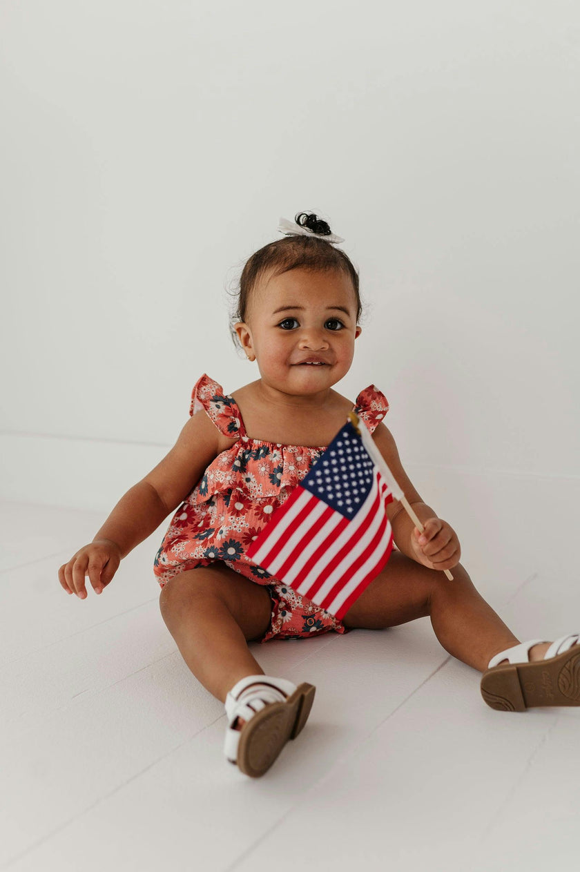 Baby Girl's Gauze Bubble Romper