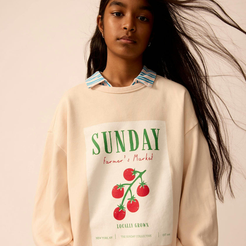 Organic Weekend Sweatshirt in Peach