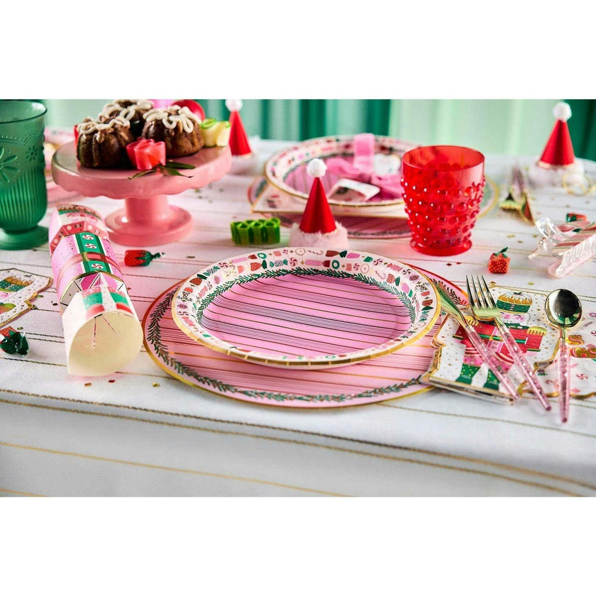 Peppermint Party Christmas Dinner Plates (10 count)