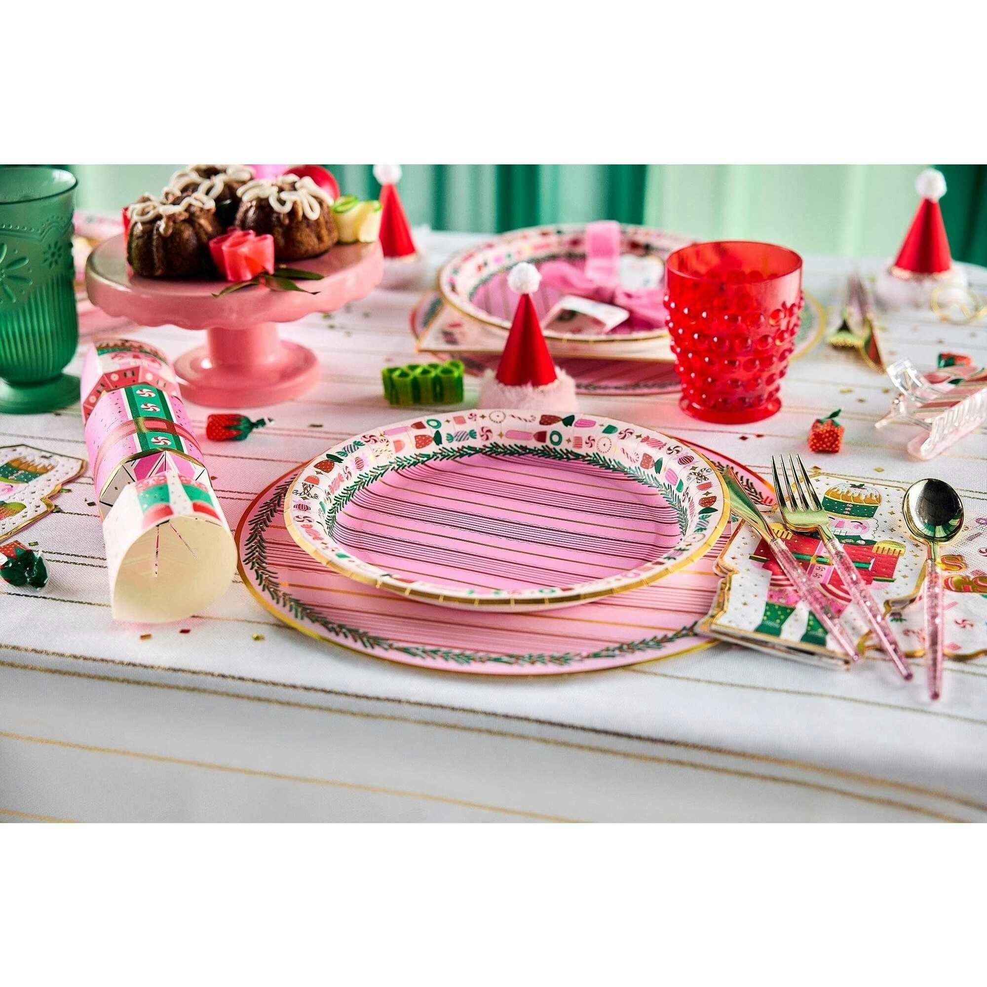 Peppermint Party Christmas Dinner Plates (10 count)