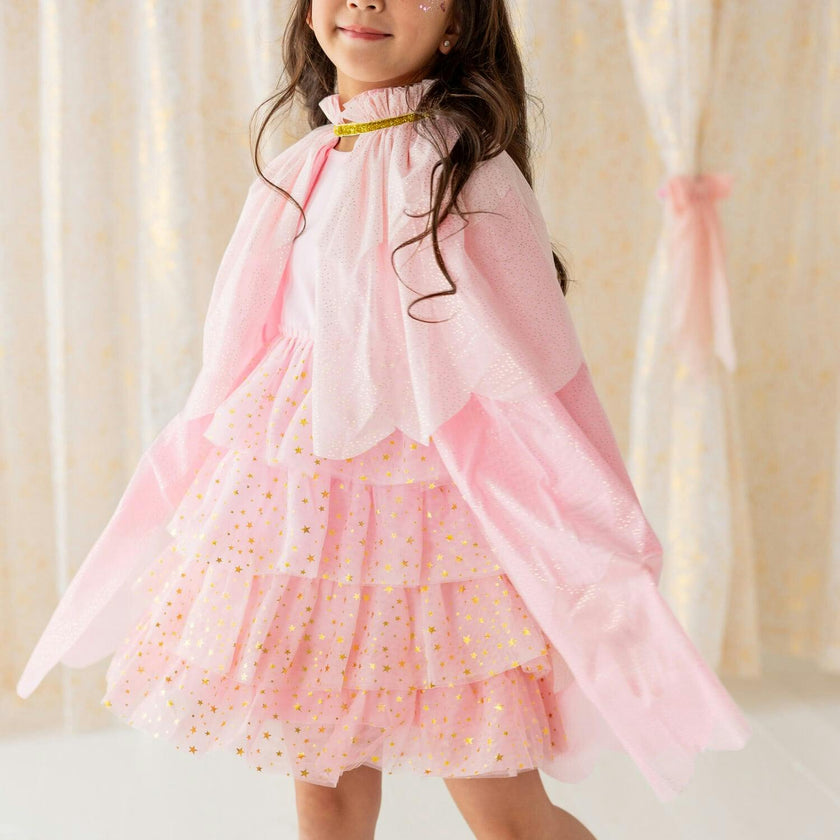 Pink Princess Tiered Long Sleeve Tutu Dress