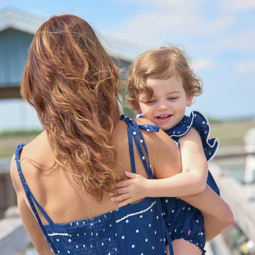 Baby Girls Jaipur Bubble - Navy Dot