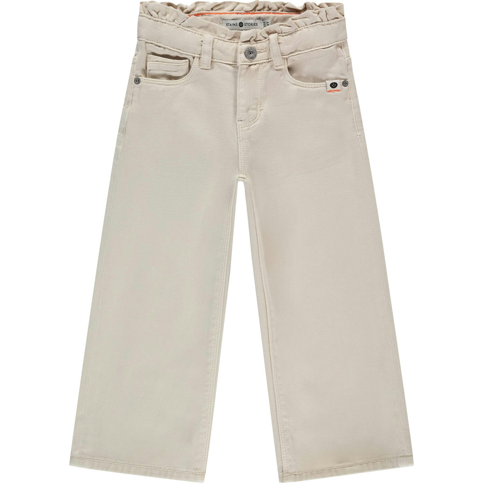 Ruffled Waist Wide Leg Pants