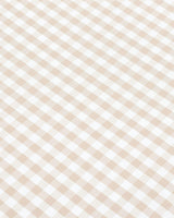 Luxe Premium Percale Bed Sheets in Camel Gingham