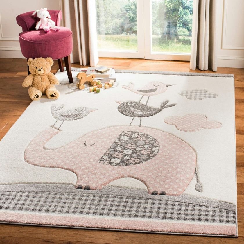 Carousel Kids Elle Rug, Pink