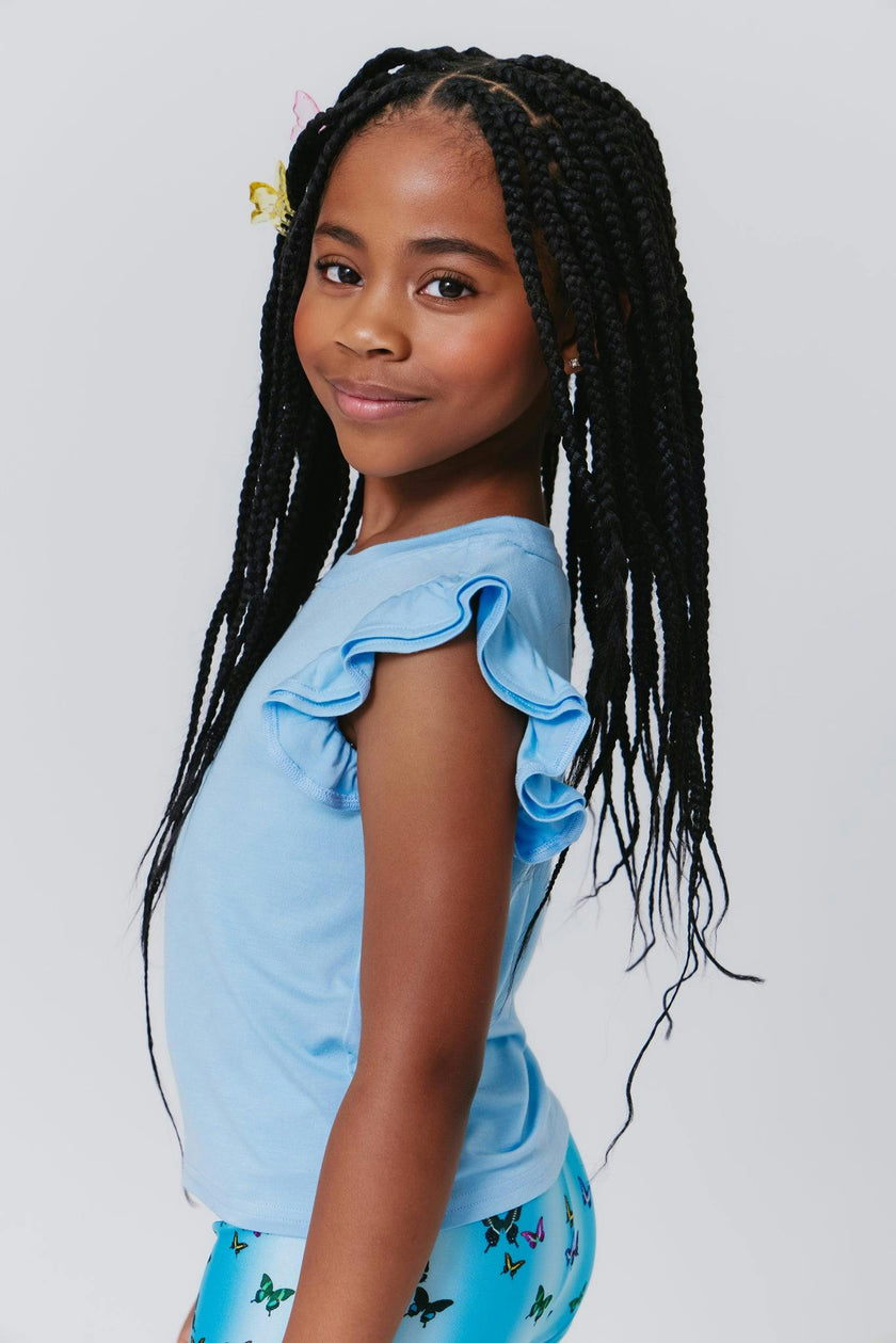 Girls Ruffle Crop Top