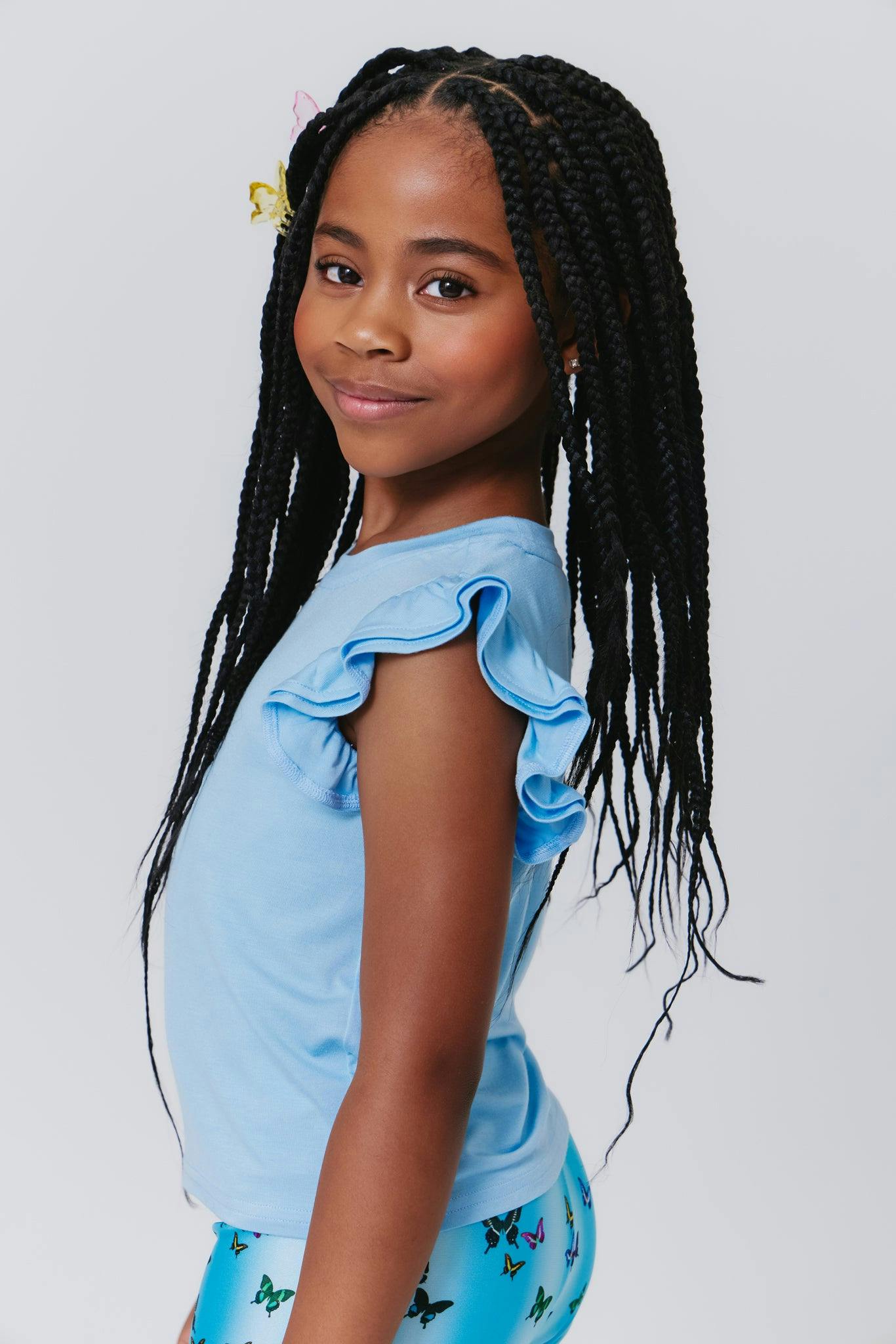 Girls Ruffle Crop Top