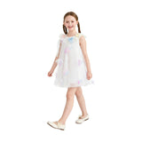 White Pastel Seraphielle Petal Tulle Dress