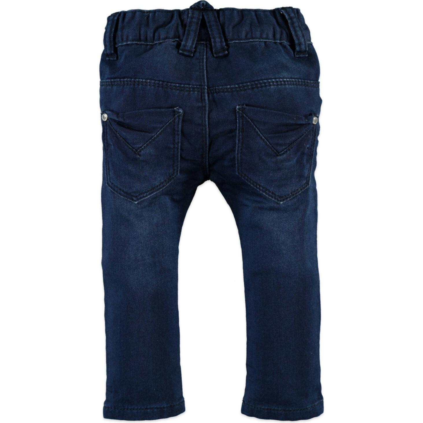 Front Pocket Elastic Waistband Denim Pants