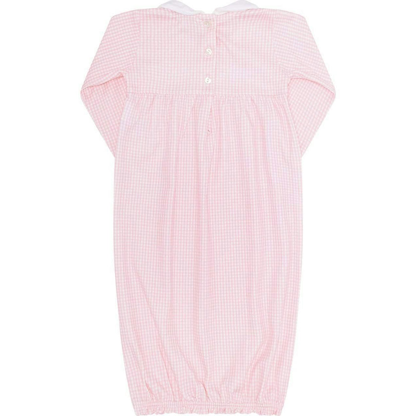 Pink Print Smocked Gown